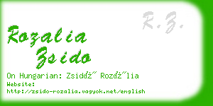 rozalia zsido business card